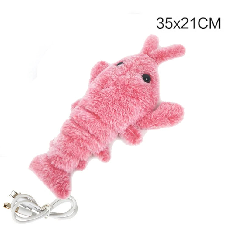 Interactive Skipping Lobster Dog / Cat / Pet Toy USB Electric Pet Plush Toys