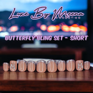 Butterfly Bling - Handmade Press-On Nail Set