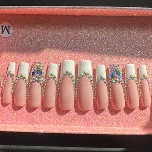 Crystal Cascade - Handmade Press-On Nail Set