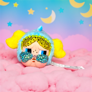POP MART Custom CRY BABY x POWERPUFF GIRLS Vinyl Face Plush Pendant (Bubbles) – Luxe By Meena Exclusive