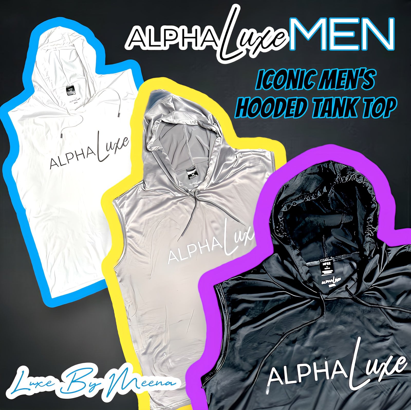 ALPHALuxe Men - Iconic Hooded Tank Top