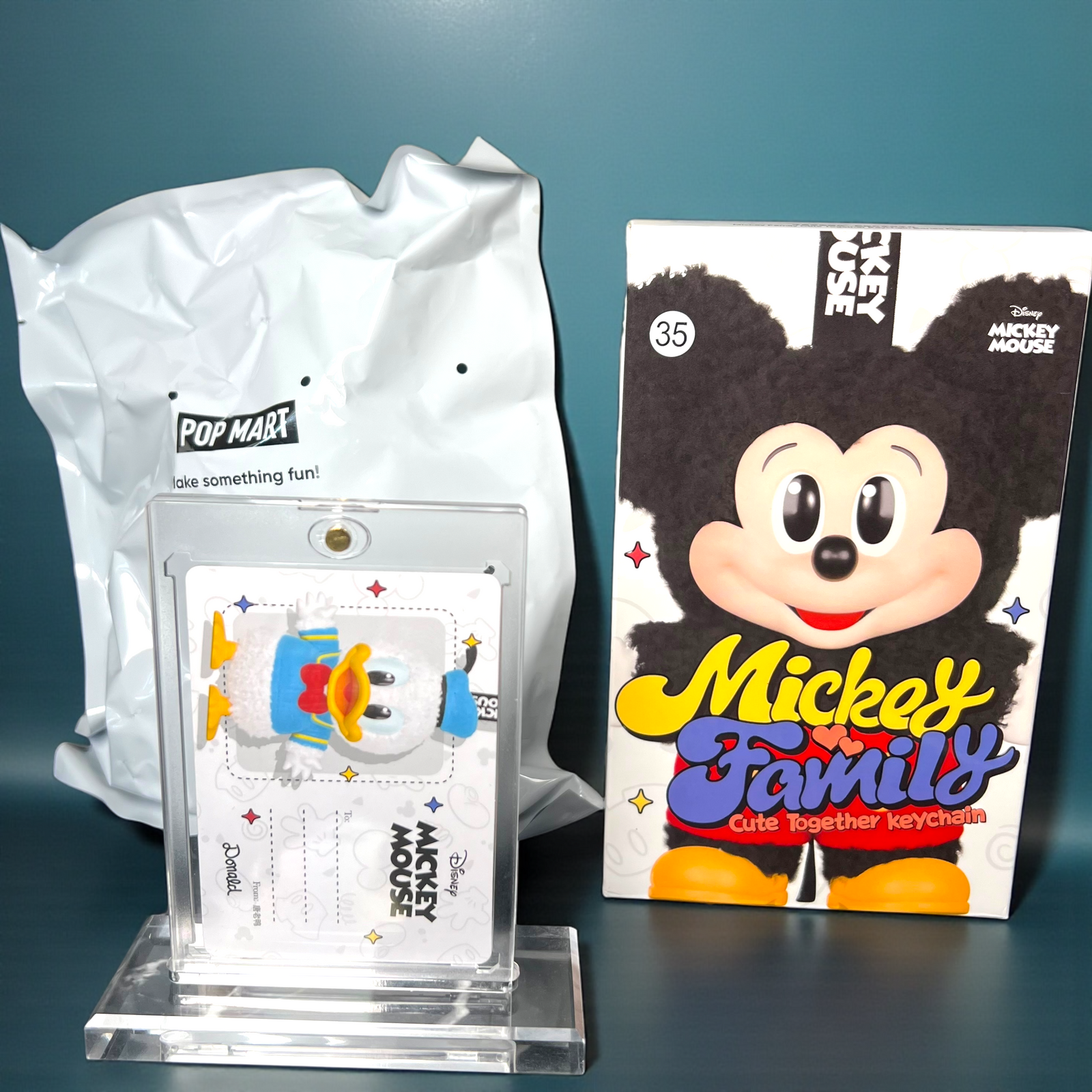 POP MART x DISNEY (Sealed Inner Bag)Mickey Family — Confirmed Donald Duck Plush Keychain
