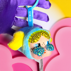 POP MART Custom CRY BABY x POWERPUFF GIRLS Vinyl Face Plush Pendant (Bubbles) – Luxe By Meena Exclusive