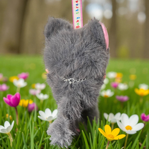 Baby Three Cats & Dogs – Confirmed Black Cat Plush Pendant | Special Glossy Black Eyes