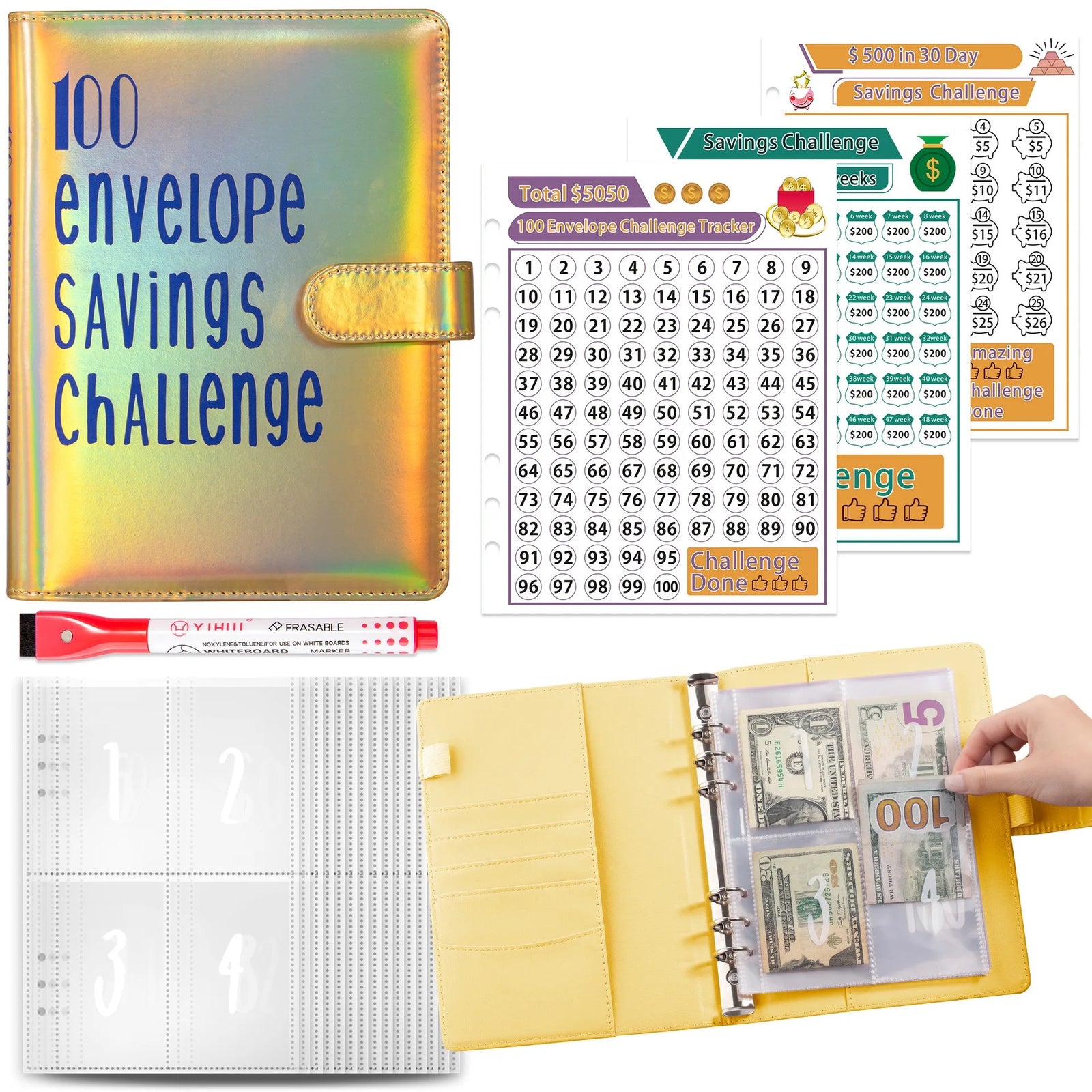 100 Envelope Savings Challenge Upgraded Edition