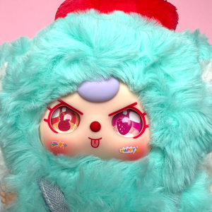 Baby Three – Macaroon V2 Confirmed Mint Rabbit Plush Pendant (Strawberry Overalls & Special Eyes)