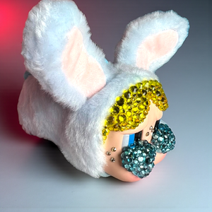 POP MART Custom CRY BABY x POWERPUFF GIRLS Vinyl Face Plush Pendant (Bunny Bubbles) – Luxe By Meena Exclusive