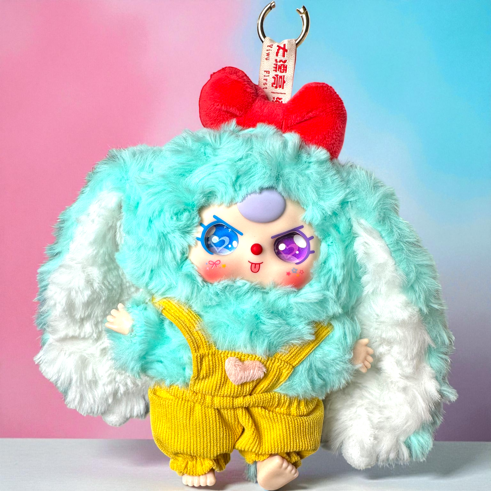 Baby Three – Macaroon V2 Confirmed Mint Rabbit Plush Pendant (Special Eyes)