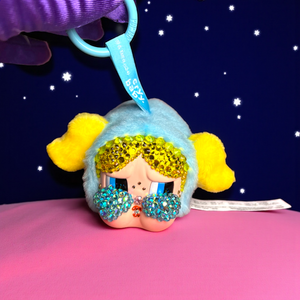 POP MART Custom CRY BABY x POWERPUFF GIRLS Vinyl Face Plush Pendant (Bubbles) – Luxe By Meena Exclusive