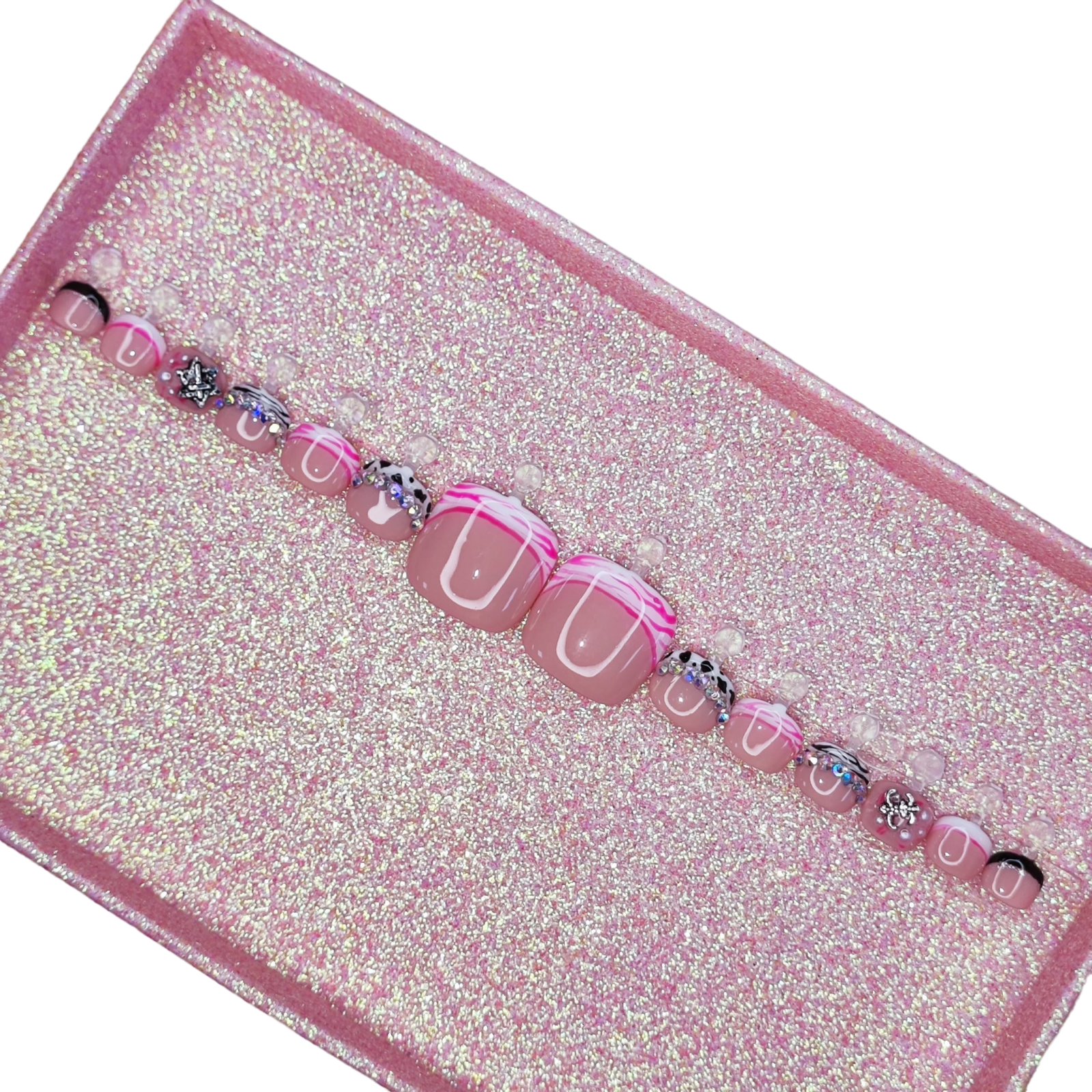 Wild Thing Toenails - Handmade Press-On Nail Set