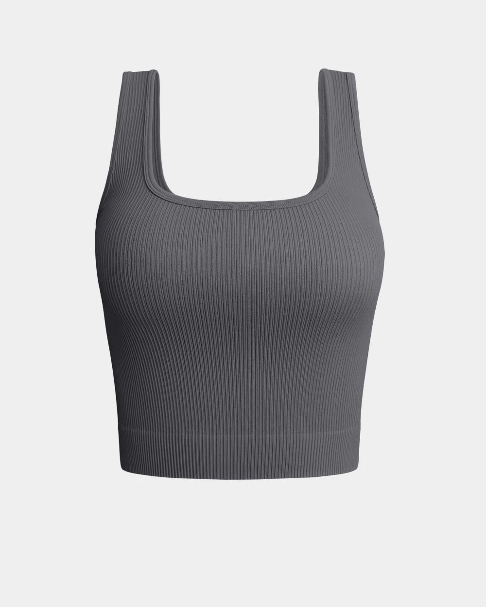 OQQ Ribbed Crop Tank Top