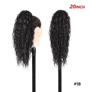 20” - 28” Water Wave Luxury Ponytail Extensions