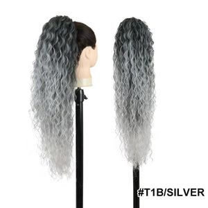 20” - 28” Water Wave Luxury Ponytail Extensions