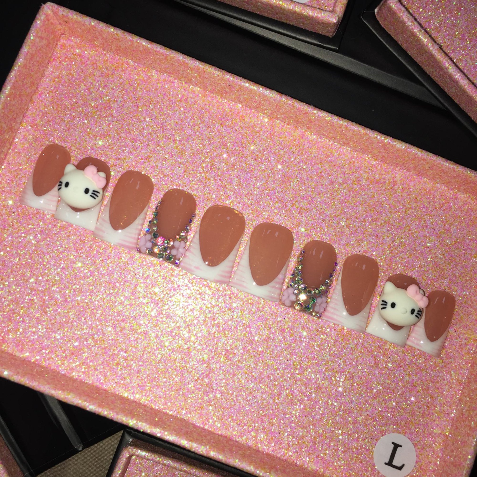 Purrfectly French - Handmade Press-On Nail Set