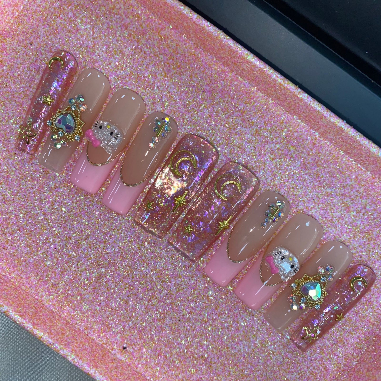 Purrfect Princess - Handmade Press-On Nail Set