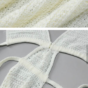 Island Breeze Knitted Backless Maxi Dress