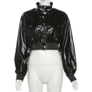 Bad Gyal Faux Leather Jacket, Mini Skirt & Belt Set