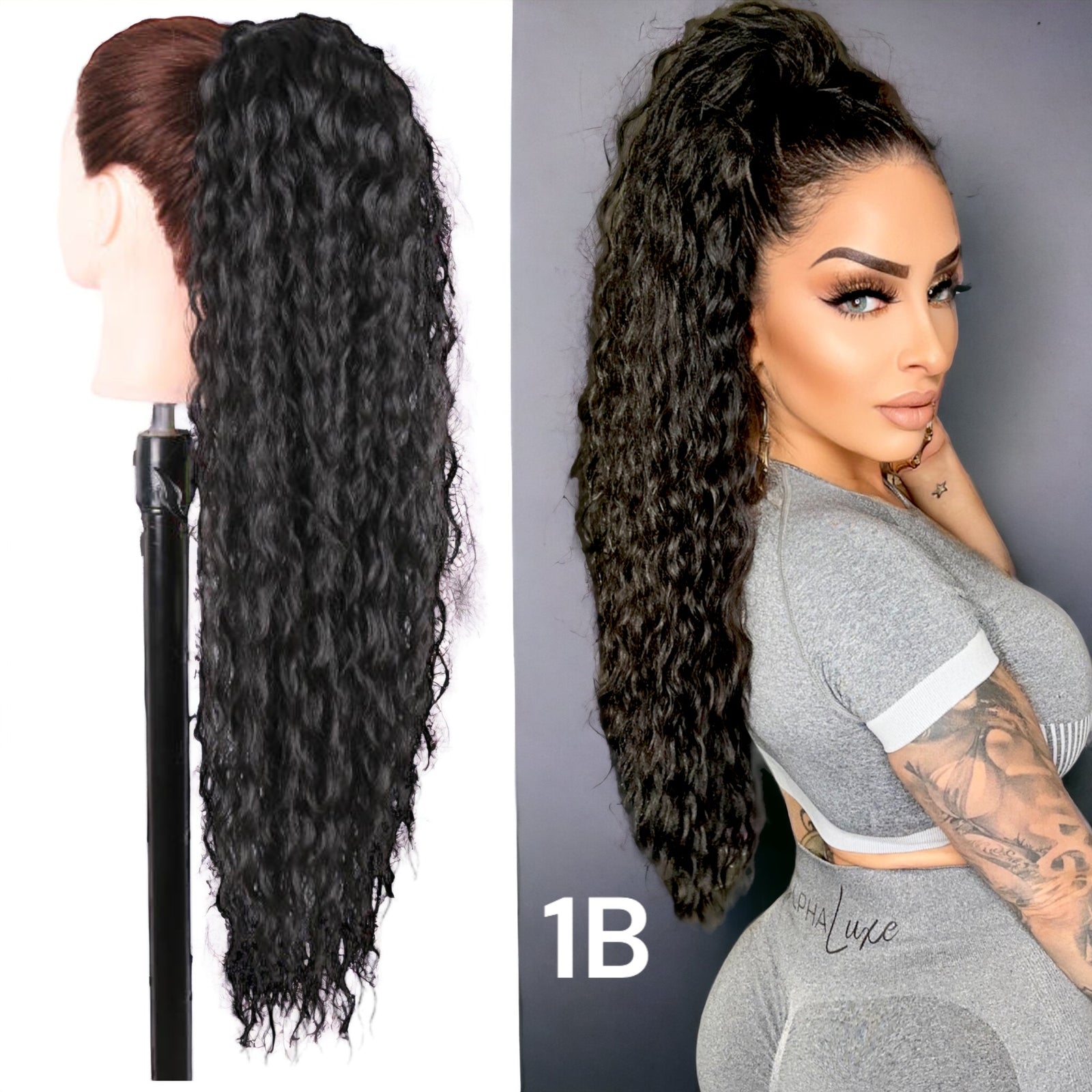 28” Brazilian Wave Luxury Ponytail Extensions