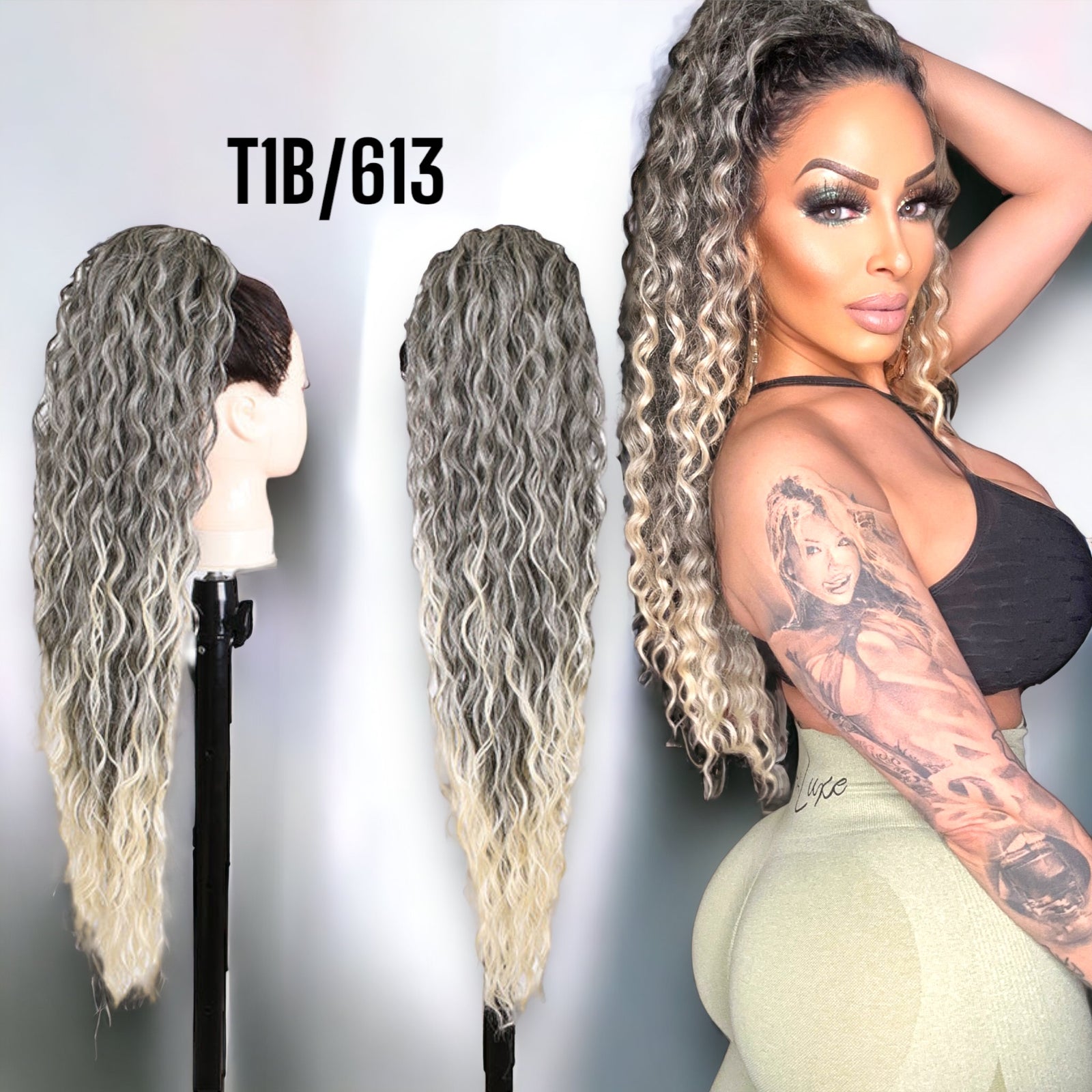 20” - 28” Water Wave Luxury Ponytail Extensions