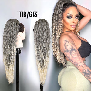 28” Water Wave Luxury Ponytail Extensions