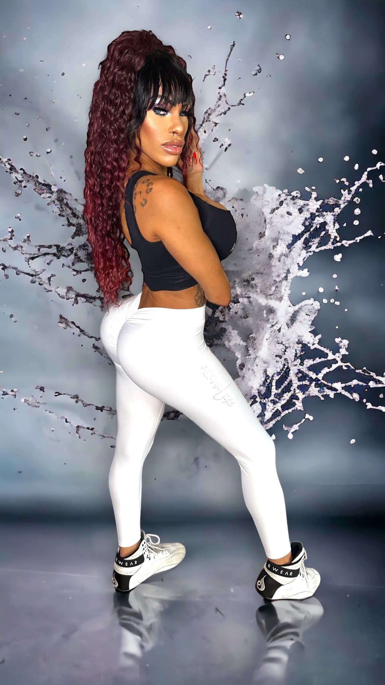 ALPHALuxe Deep V Leggings (White)