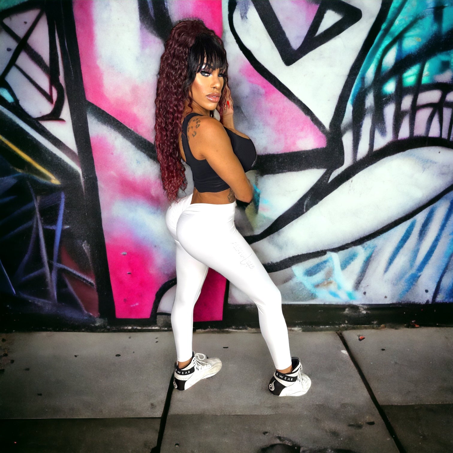 ALPHALuxe Deep V Leggings (White)