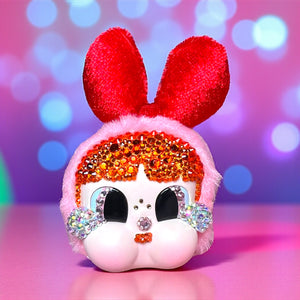 POP MART Custom CRY BABY x POWERPUFF GIRLS Vinyl Face Plush Pendant (Blossom) – Luxe By Meena Exclusive