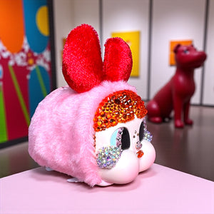 POP MART Custom CRY BABY x POWERPUFF GIRLS Vinyl Face Plush Pendant (Blossom) – Luxe By Meena Exclusive
