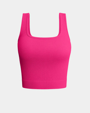 OQQ Ribbed Crop Tank Top