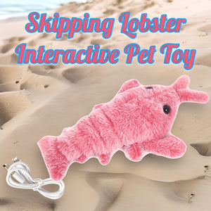 Interactive Skipping Lobster Dog / Cat / Pet Toy USB Electric Pet Plush Toys