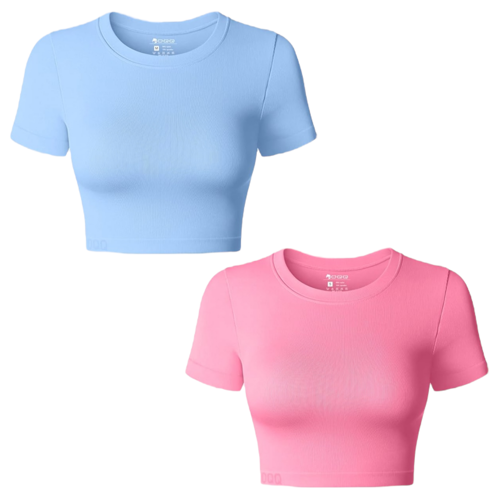 Women’s Basic Crop Top Short Sleeves Crew Neck Shirt