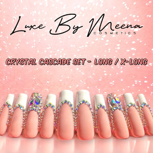 Crystal Cascade - Handmade Press-On Nail Set