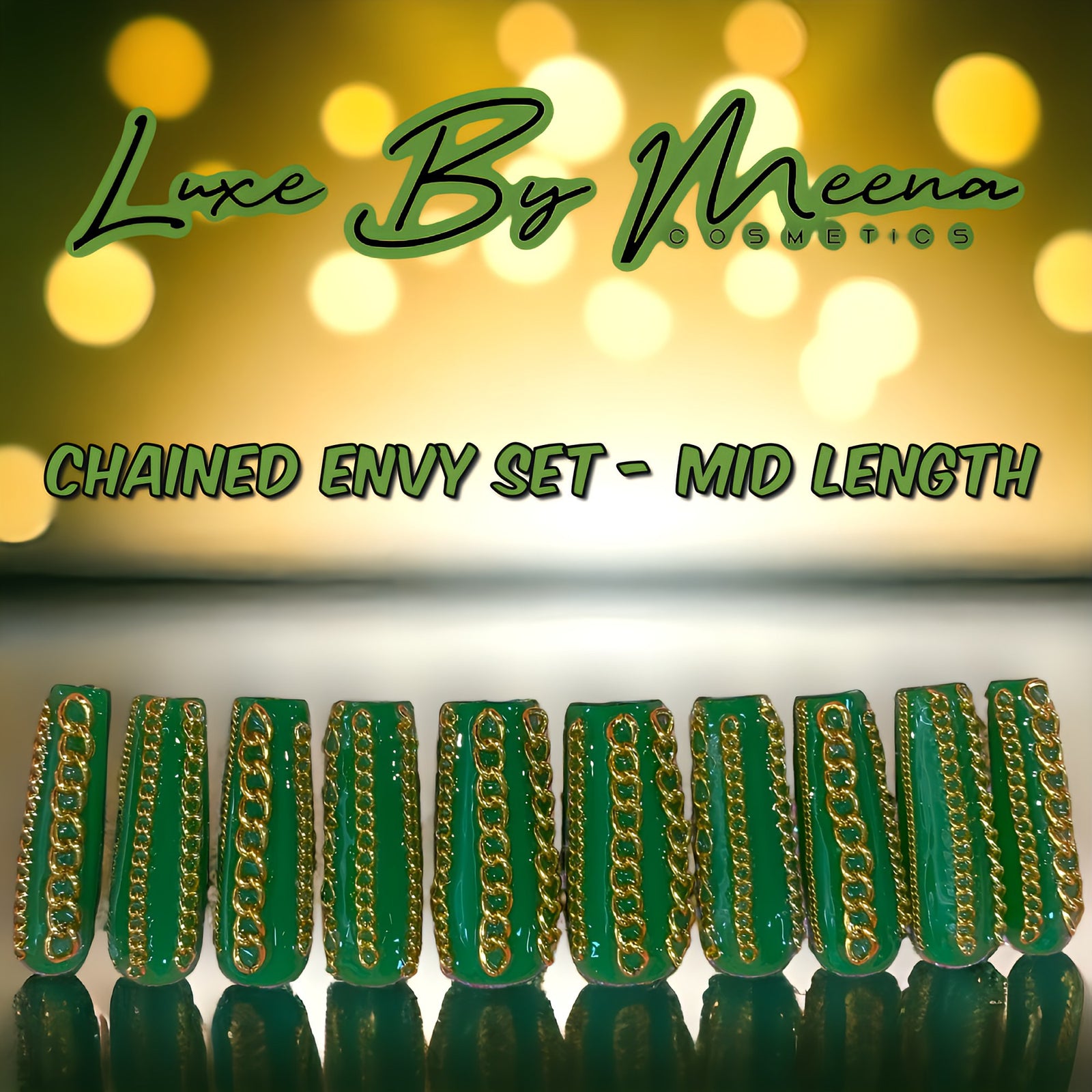 Chained Envy - Handmade Press-On Nail Set