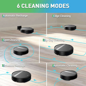 Robot Vacuum and Mop Combo, WiFi/App/Alexa, 2 in 1 Robot Vacuum Cleaner with Tangle-Free Cyclone Suction, Scheduled Cleaning, Automatic Recharge Robotic Vacuum Cleaner for Pet Hair, Low Carpet