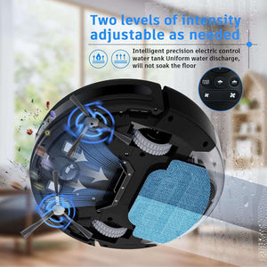 Robot Vacuum and Mop Combo, WiFi/App/Alexa, 2 in 1 Robot Vacuum Cleaner with Tangle-Free Cyclone Suction, Scheduled Cleaning, Automatic Recharge Robotic Vacuum Cleaner for Pet Hair, Low Carpet