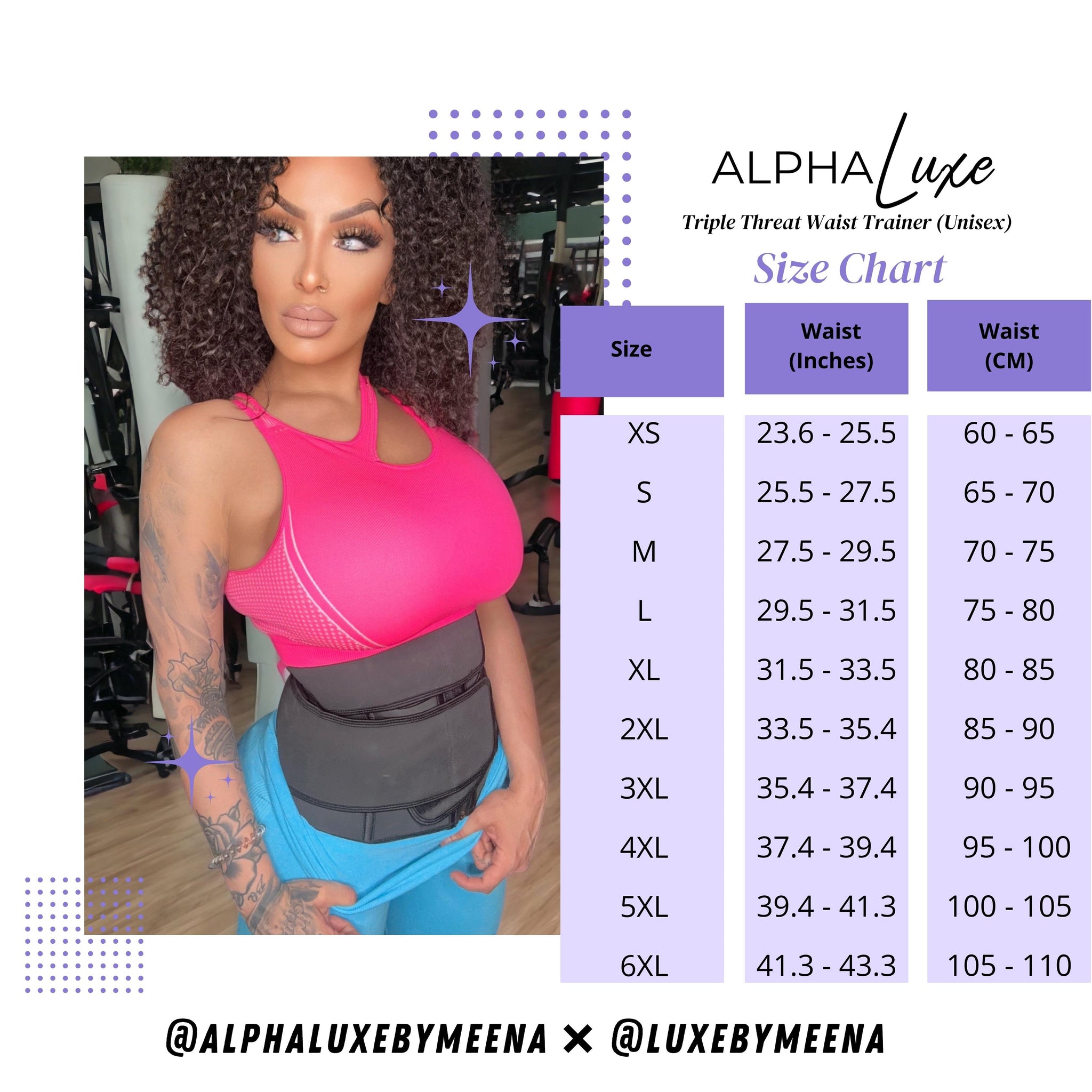 ALPHALuxe Triple Threat Waist Trainer (Unisex) - Luxe by Meena