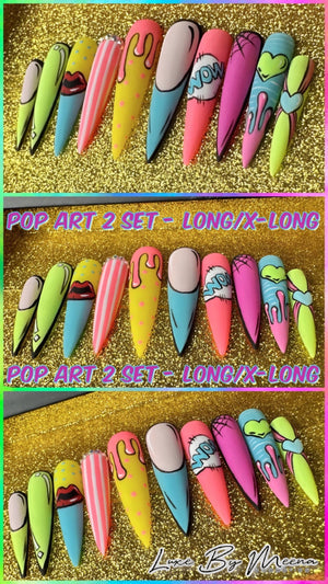 Pop Art 2 - Handmade Press-On Nail Set
