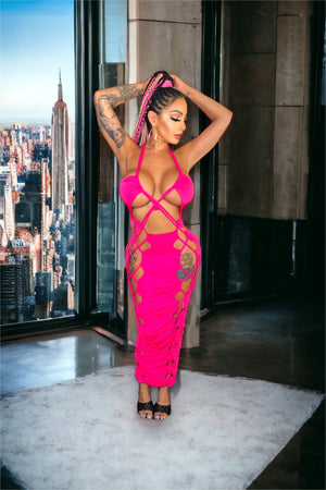 Smokeshow Dress (Fuchsia)