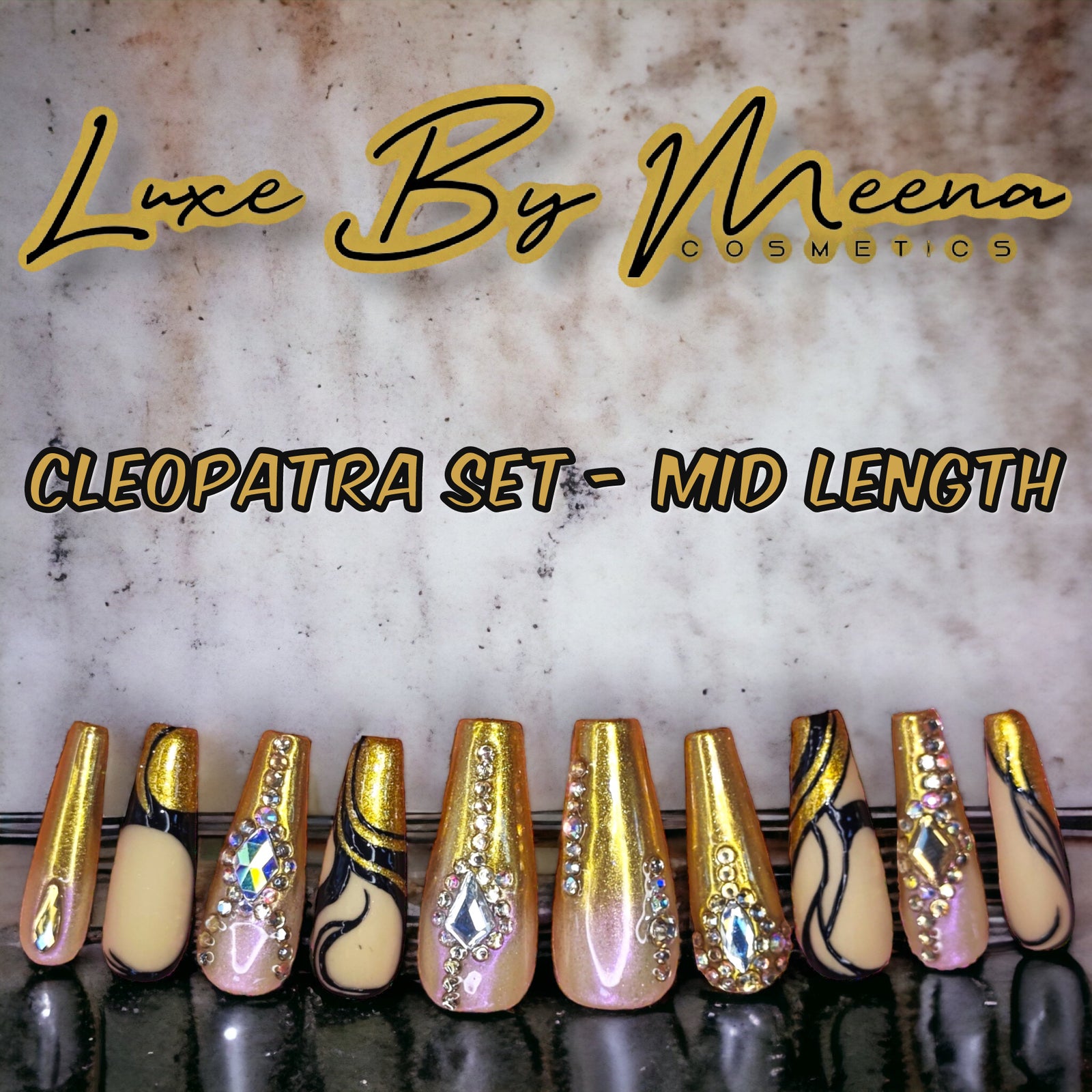 Cleopatra 2 - Handmade Press-On Nail Set