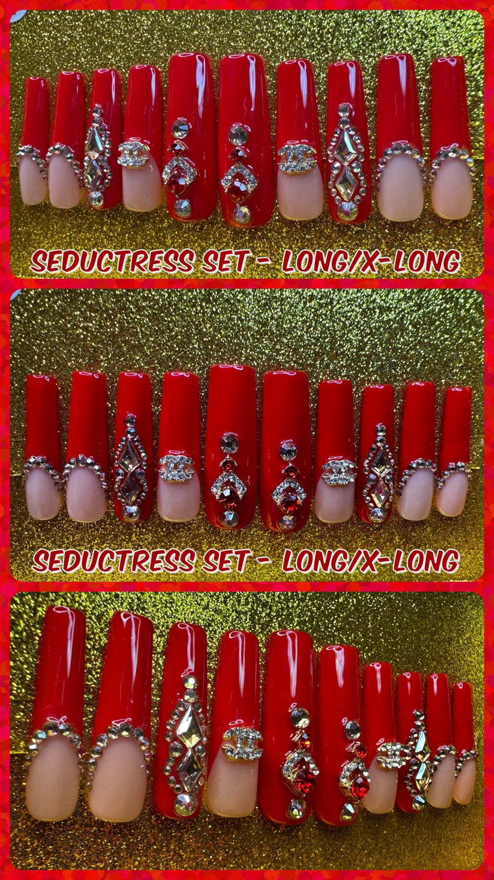 Seductress - Handmade Press-On Nail Set