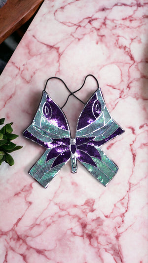 Butterfly Effect Sequin Top (Purple)
