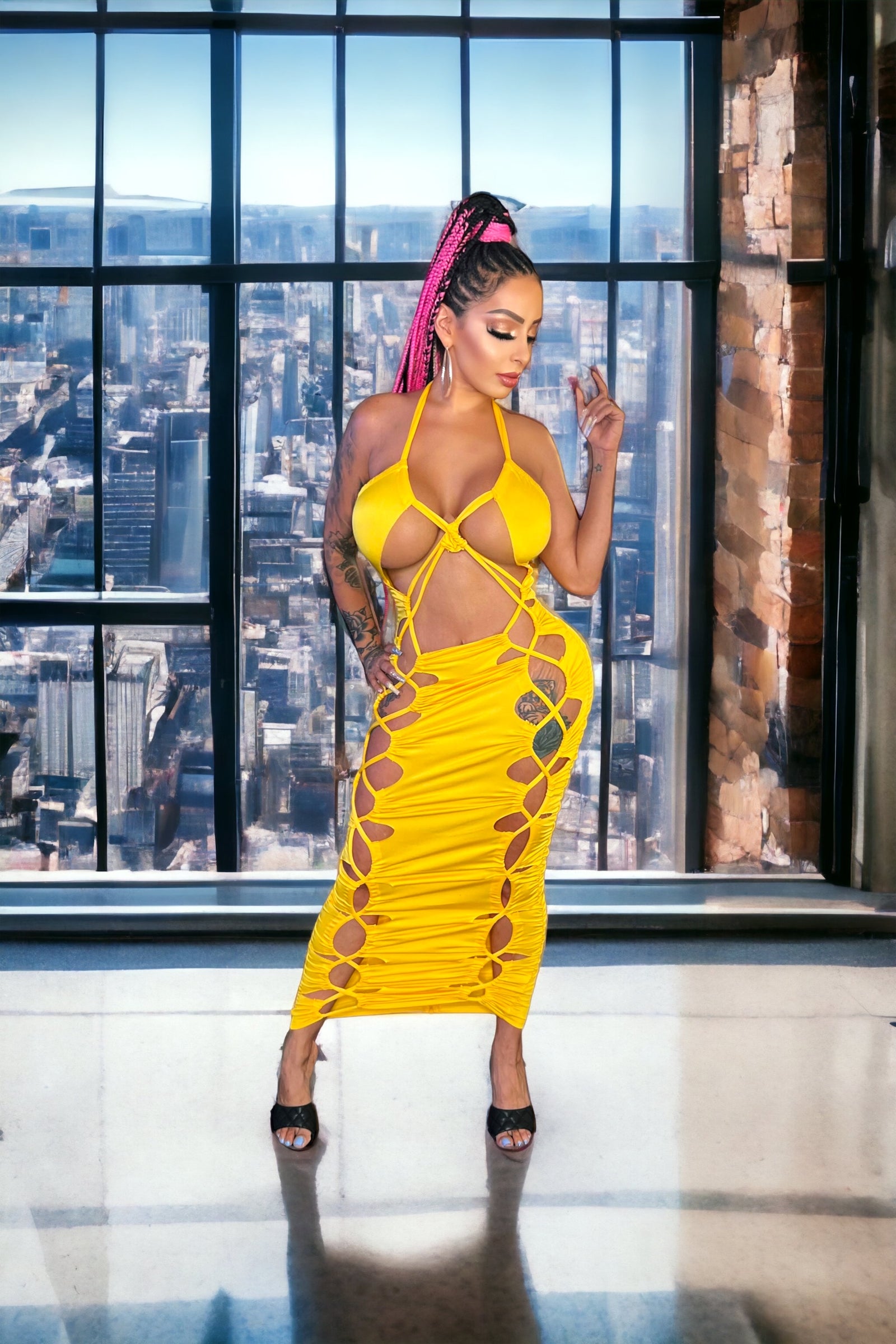 Smokeshow Dress (Yellow)