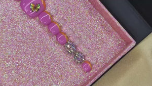 Blushing Butterfly Toenails - Handmade Press-On Nail Set