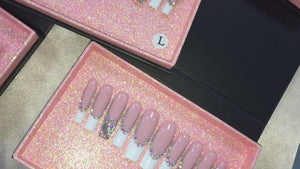 Crystal Cascade - Handmade Press-On Nail Set