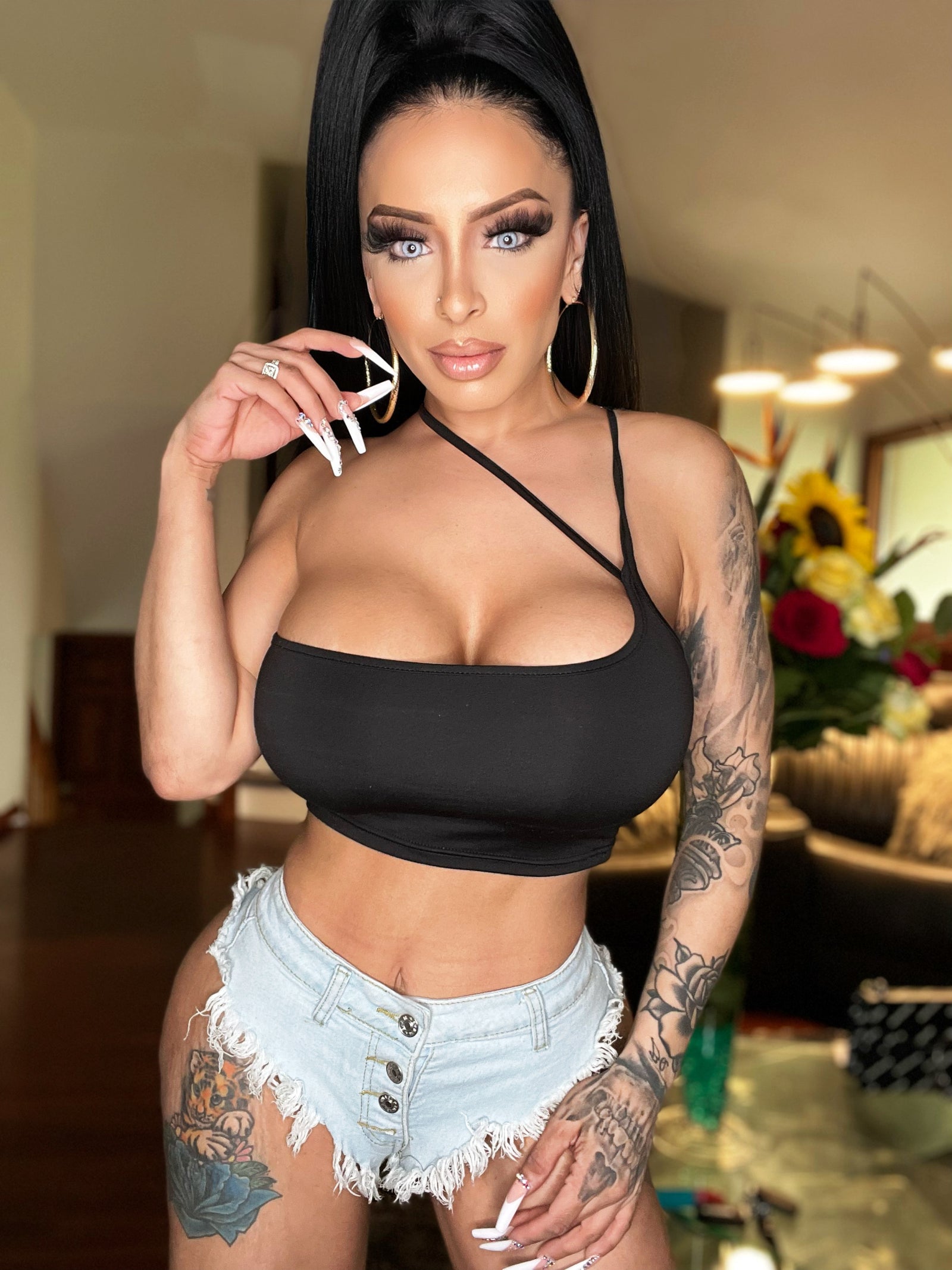 Cross My Heart Top (Black)