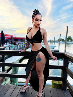Greek Goddess 2 Piece Set (BLACK)