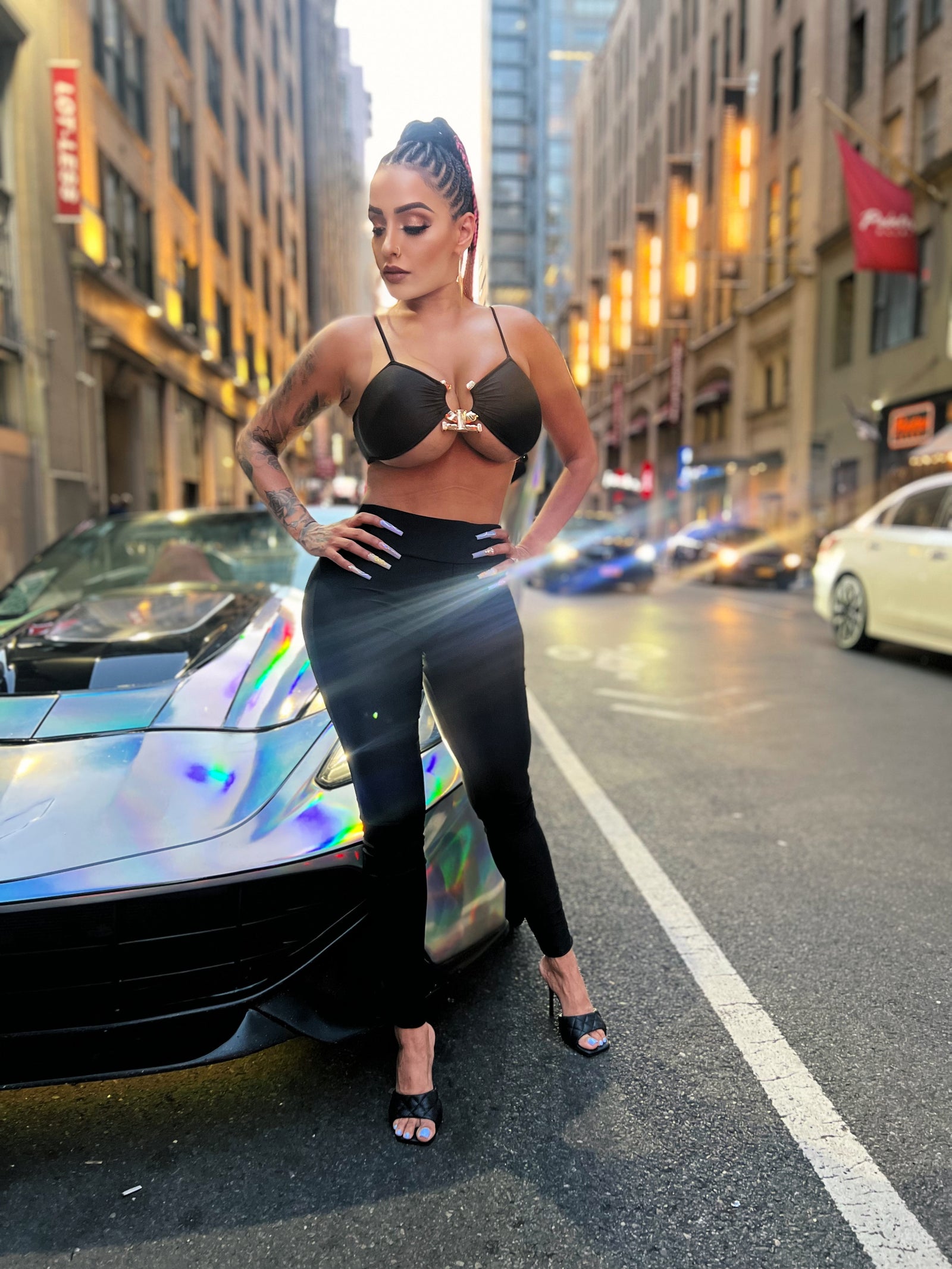 Victoria 2 Piece Pants Set (Black)