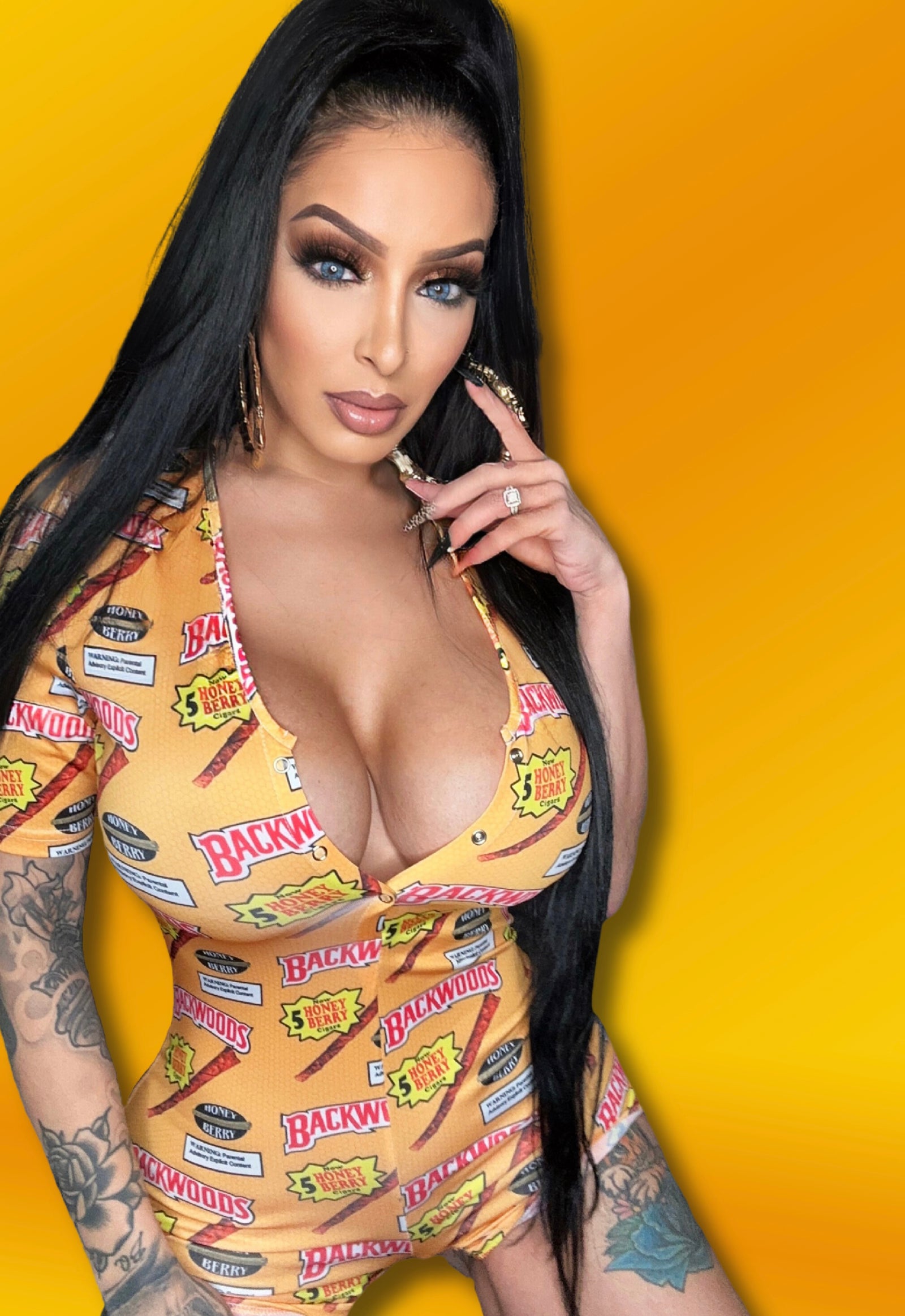 Backwoodz Jumpsuit/Romper/Pajamas (Yellow)