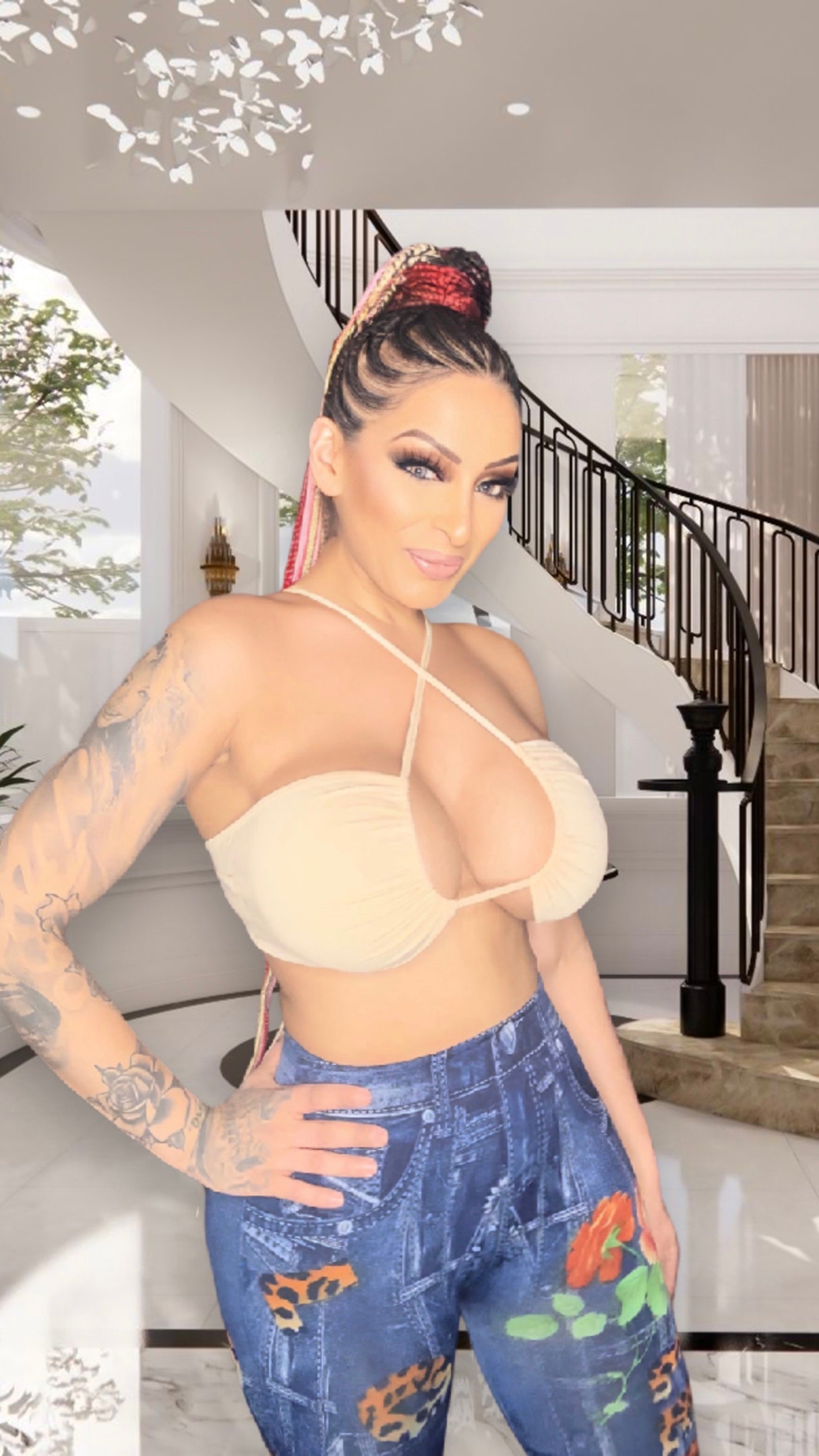 Double Crossed Top (Nude)