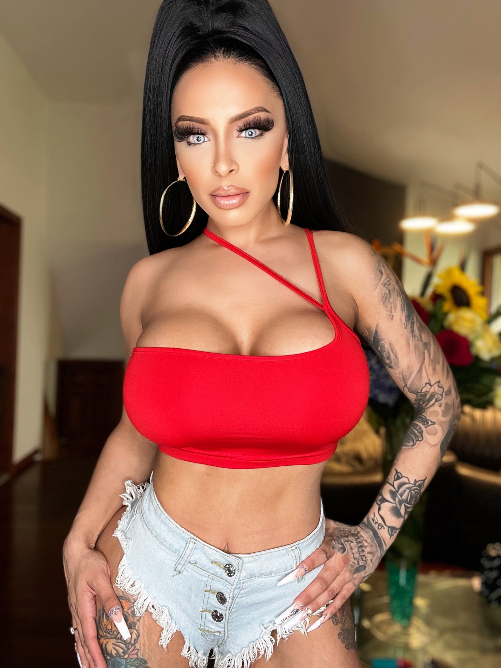 Cross My Heart Top (Red)